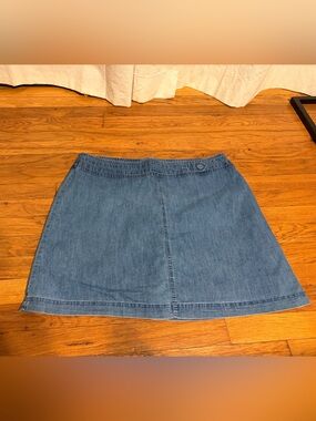 White Stag Classic Blue Denim A-Line Mini Skort